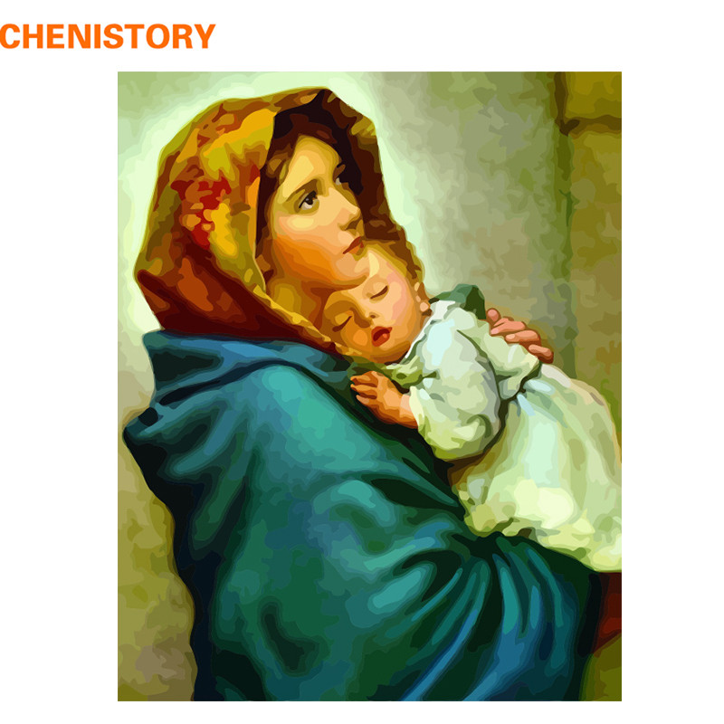 

CHENISTORY Frame Picture DIY Painting By Numbers Kit Wall Art Canvas Painting Figure Painting Handpainted Oil Painting For Home