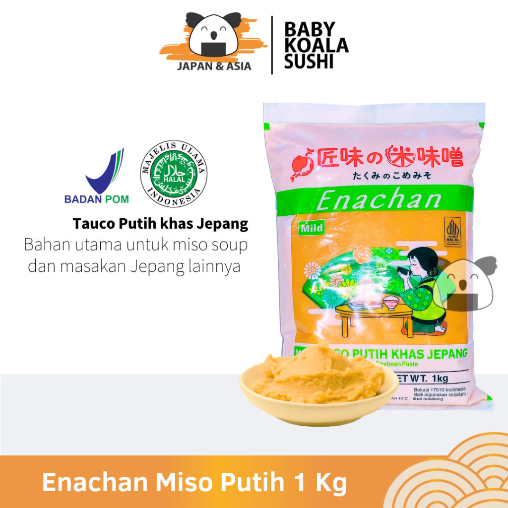 

ENACHAN Pasta Miso Putih 1 Kg Halal │ Tauco Ala Jepang untuk Sup Miso Soup Ramen Udon