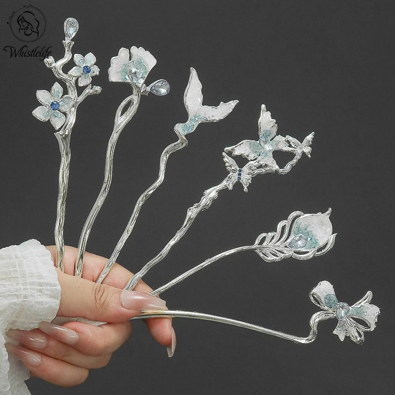 COD Tusuk Konde Cina Baru Kristal Jepit Rambut Wanita Kelas Atas Sederhana Dipersonalisasi