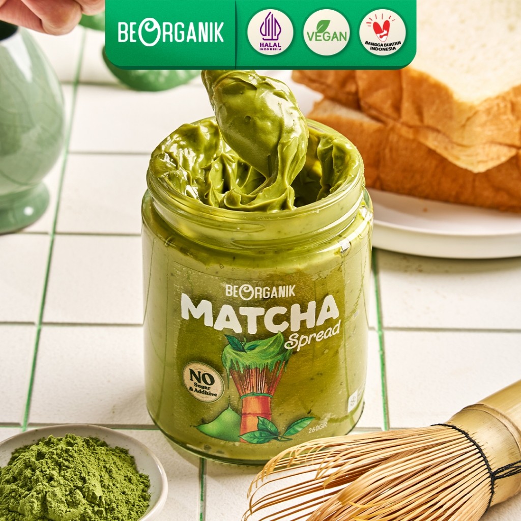 

Beorganik Matcha Spread 260gr | No Sugar No Additive | 100% Pure Organik Alami Healthly