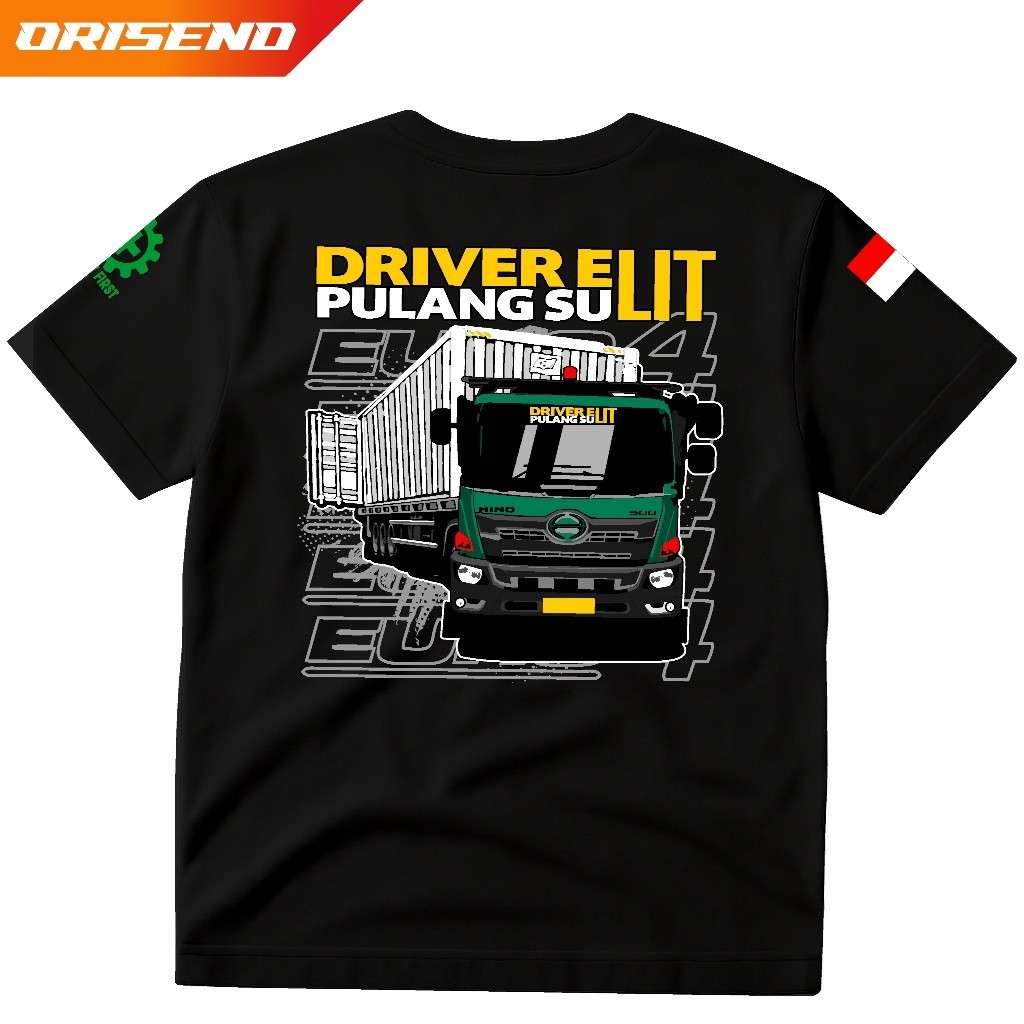 Kaos Komunitas Truk Trailer Driver Muda HINO 500 HINO LOHAN EURO 4 Katun Knitto Terbaru