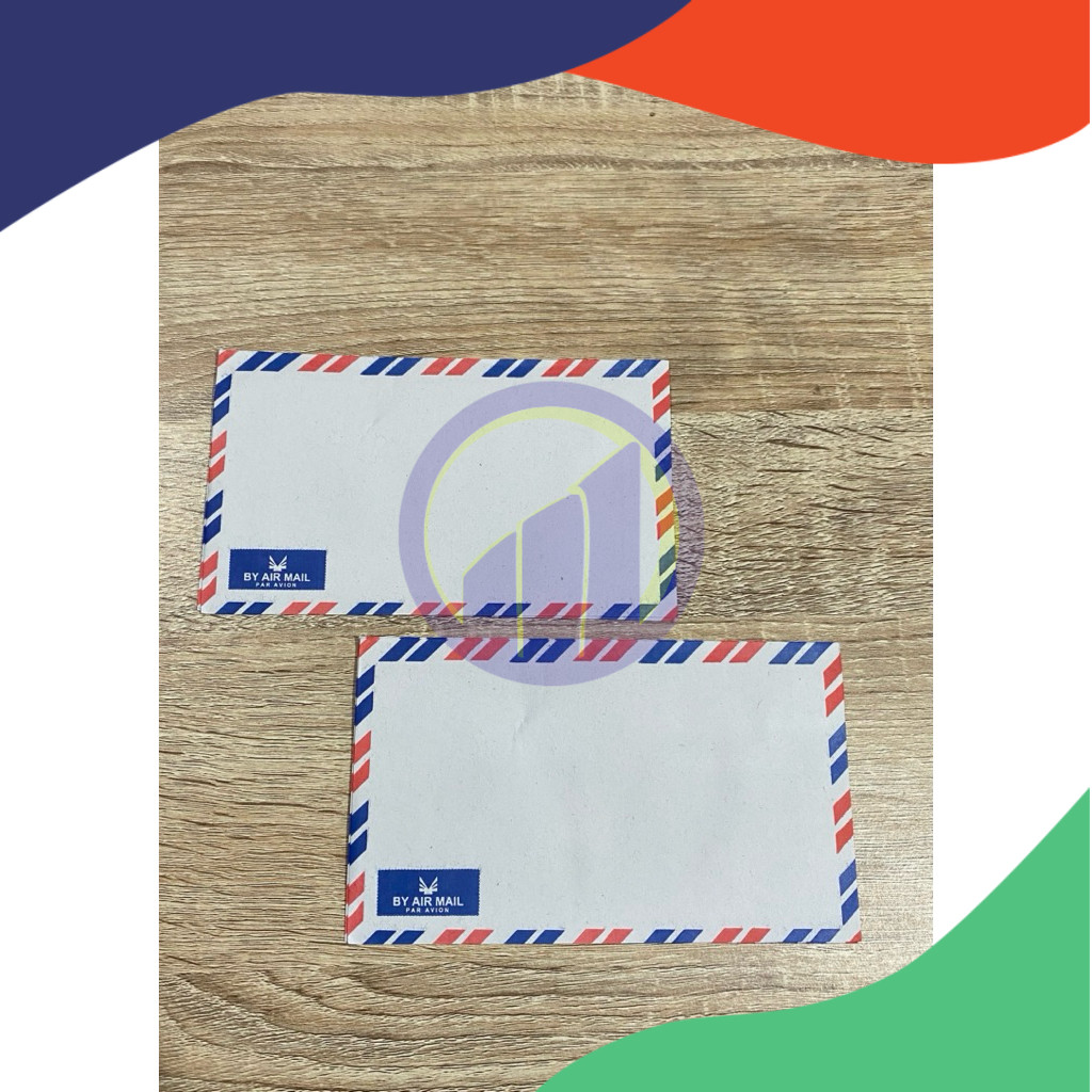 

(Pak=100Lbr) Amplop Kecil Merah Biru Airmail YOU 104 45Gr (Min. order 6 pak)