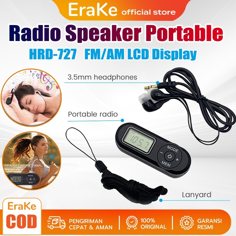 Radio Speaker Portable Murottal Mini Radio Bluetooth Digital FM/AM HRD-727 Portable FM Radio Receive