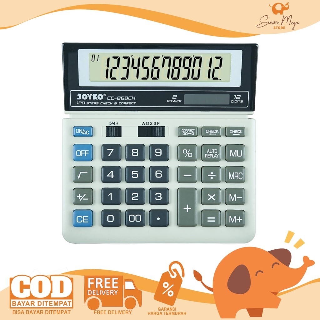 

Joyko Calculator CC-868CH / Kalkulator 12 Digits Murah Berkualitas