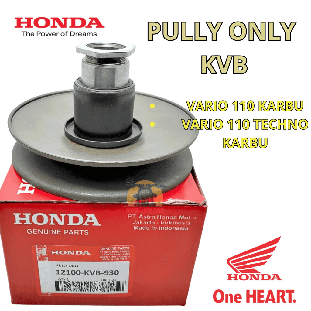 Pully Set Only Original Honda KVB Pulley Belakang Vario 110 KARBU VARIO 110 TECHNO KARBU Puly Puli P