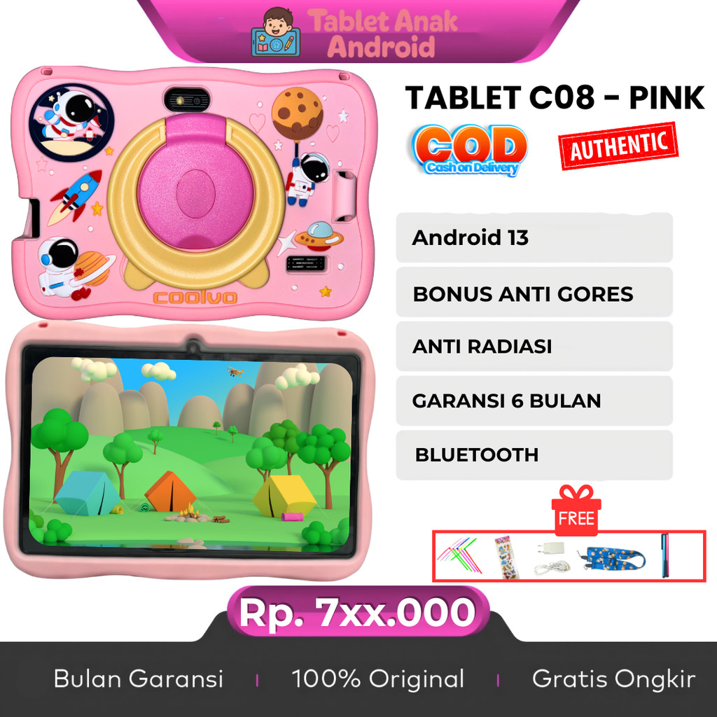 Aipet  Anak Anti Radiasi Tablet Anak Android 8  Inci 4/64GB  Smart Kids Edukasi