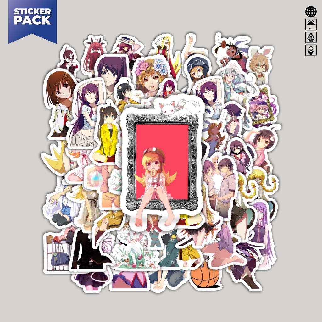 

[100PCS]Stiker Pack Stiker Game Series Monogatari Karakter Mix 2 Aesthetic Vinyl Anti Air Dekorasi Sticker Laptop Buku Journal Koper Helm Casing HP Gitar Helm Skateboard