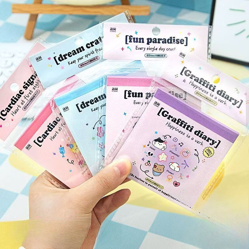 Stiker Mini Aesthetic Gaya Korea Stiker Deco Lucu Anti Air Untuk Journal Buku, Scrapbook, Kuku, HP