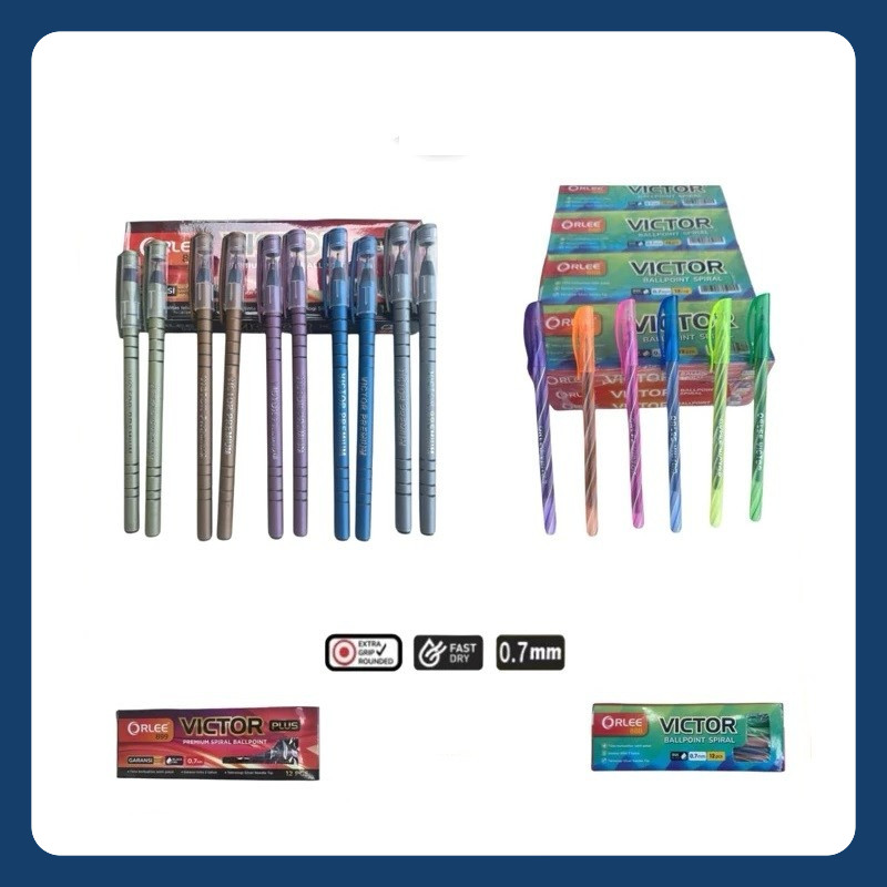 

NG Pulpen ulir 888 / Polos 899 Pena Spiral ballpoint Lilin Tinta Hitam Harga 1 Box 12 Pcs