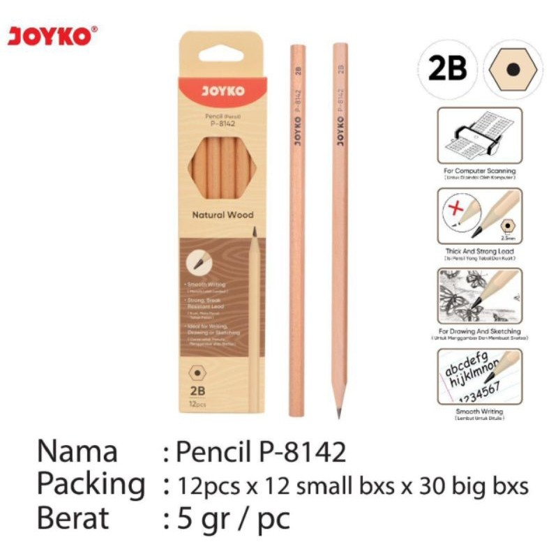 

Pensil 2b Joyko P.8142 ( 1pak/12pcs )