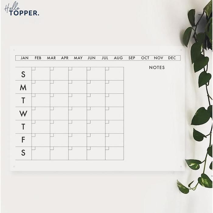 

Weekly Planner Daily Planner Akrilik Wall Planner Papan Jadwal Bening - 21x30