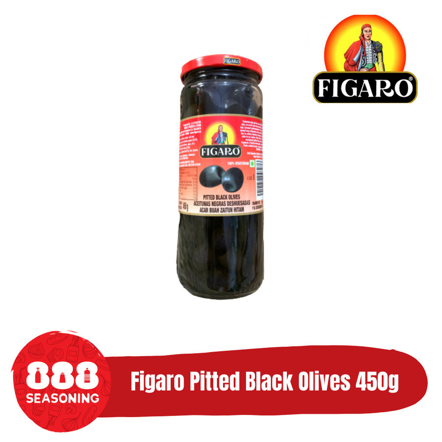 

FIGARO PITTED BLACK OLIVES 450g