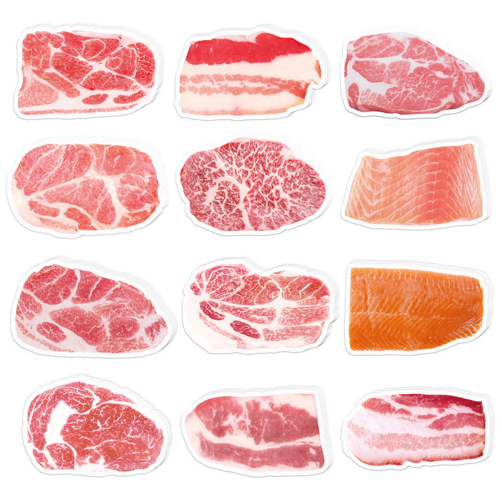 

12/24/36pcs Pork Belly Shaped Sticky Notes Set,Self-Stick Streaky Pork Notes Pads,Refrigerator Memo Pads for Kids Gifts Supplies