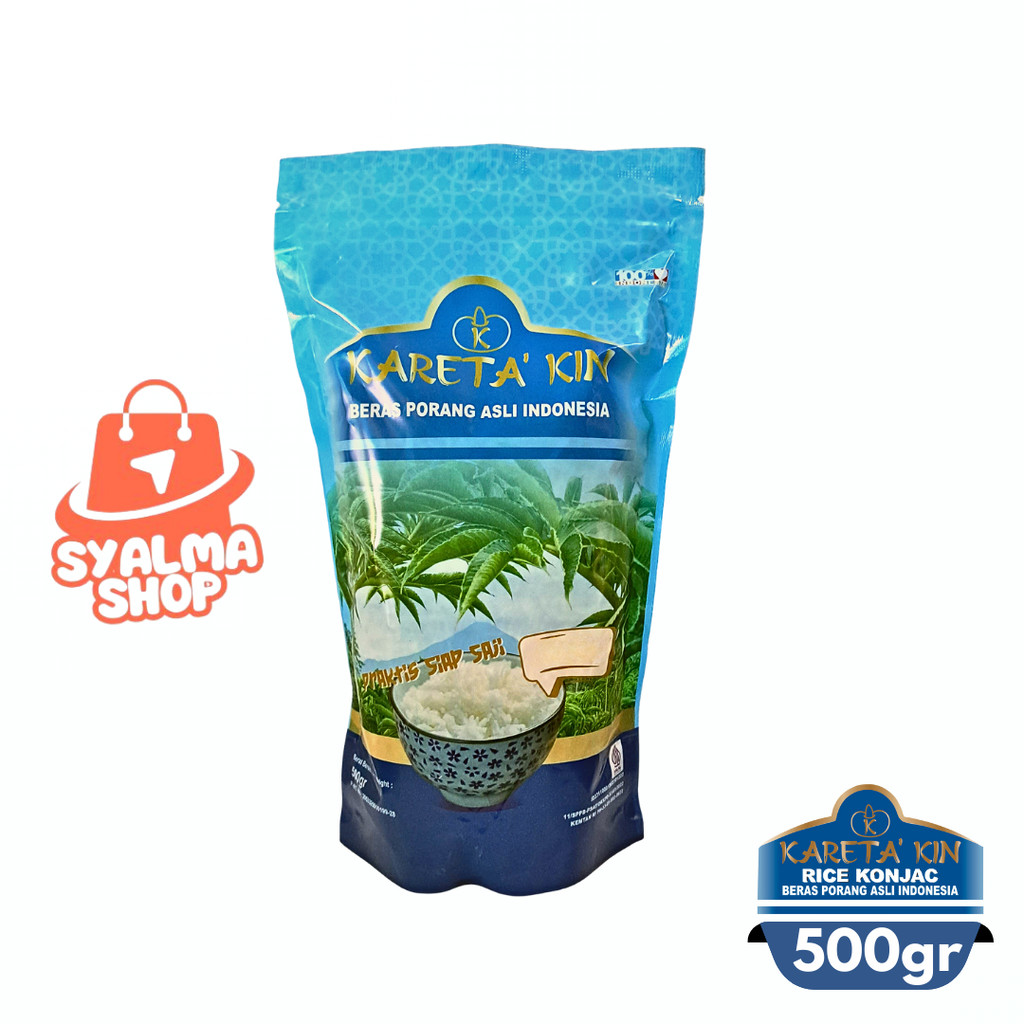 

Kareta Kin Beras Porang 500Gram Shirataki Konjac Rice Diet Rendah Kalori Non Fukumi