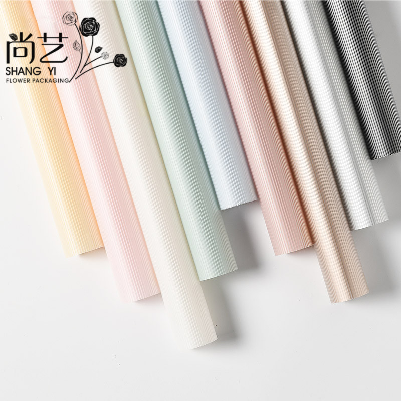 

[ 20 LEMBAR ] Flower Wrapping Paper Haze Line Jelly Film Cellophane Kertas Bunga KB6167