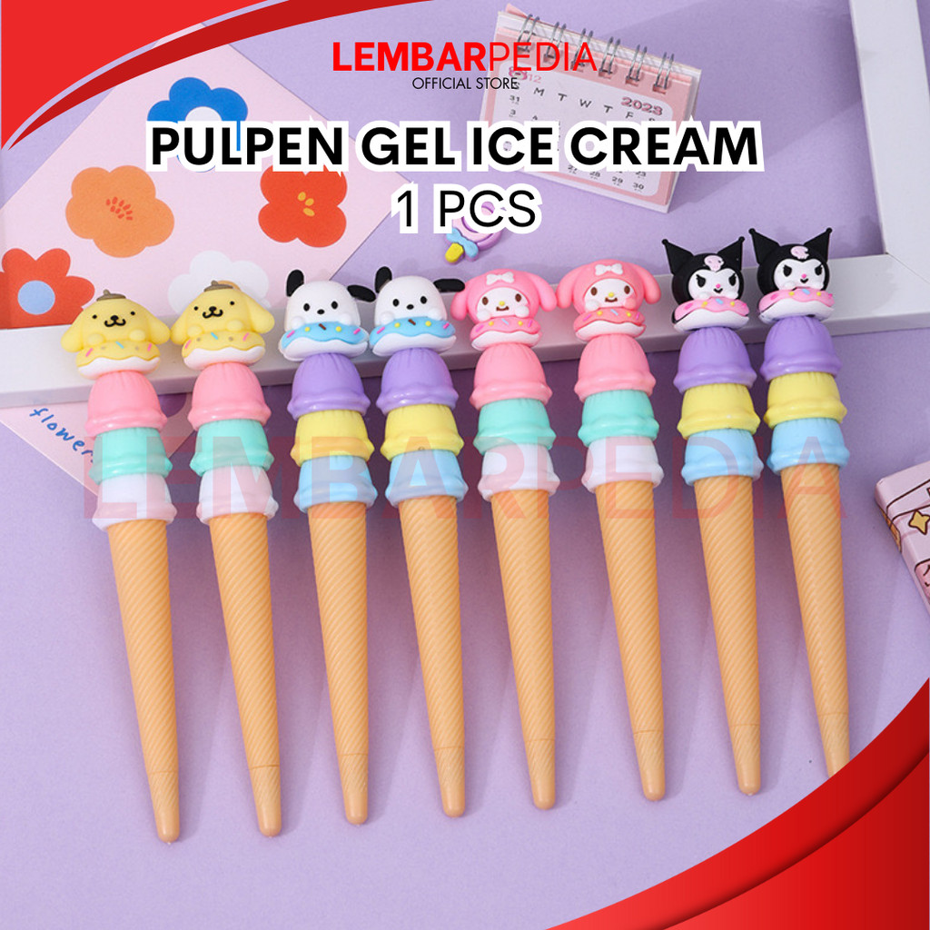 

PULPEN GEL KARAKTER MOTIF SANRIO BENTUK ICE CREAM PER PCS