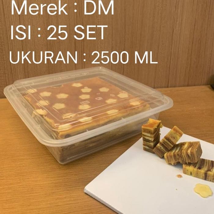 THINWALL DM 2500 ML SQUERE - 2500ML FOOD CONTAINER - ISI 25PCS