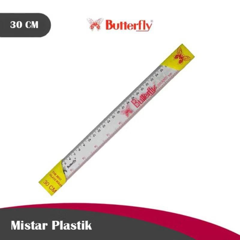 

1pcs Penggaris Plastik Butterfly Yamata 30cm - ARM