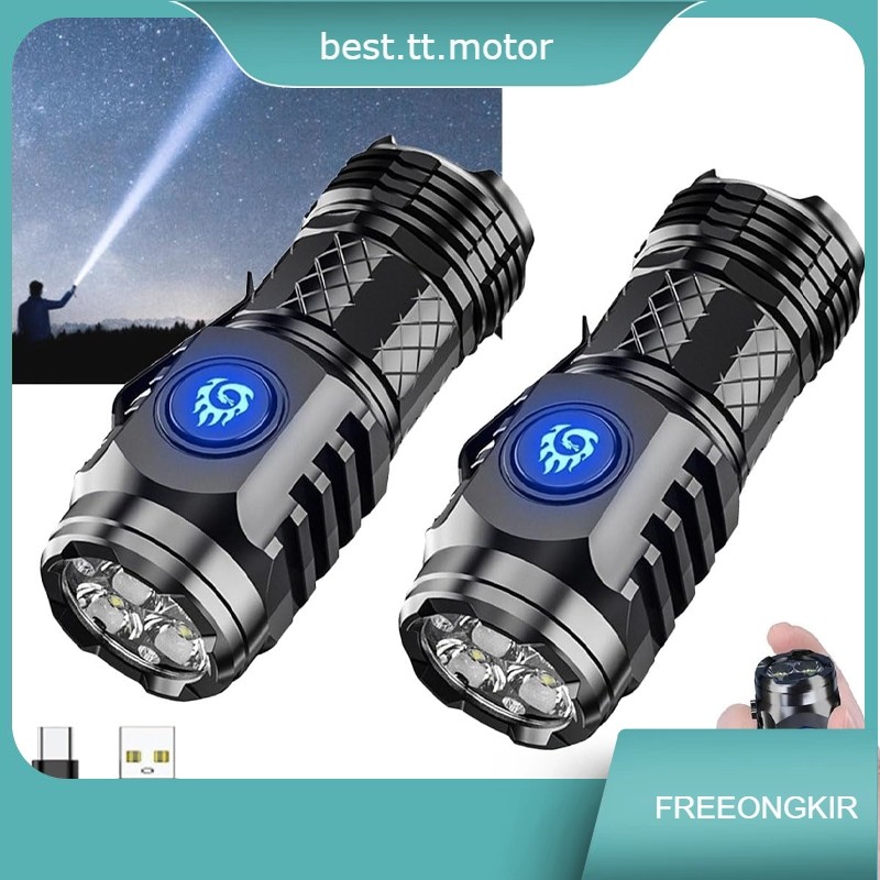 Senter monster mini tiga mata senter led mini super terang /Senter Mini Anti Air Super Terang/senter