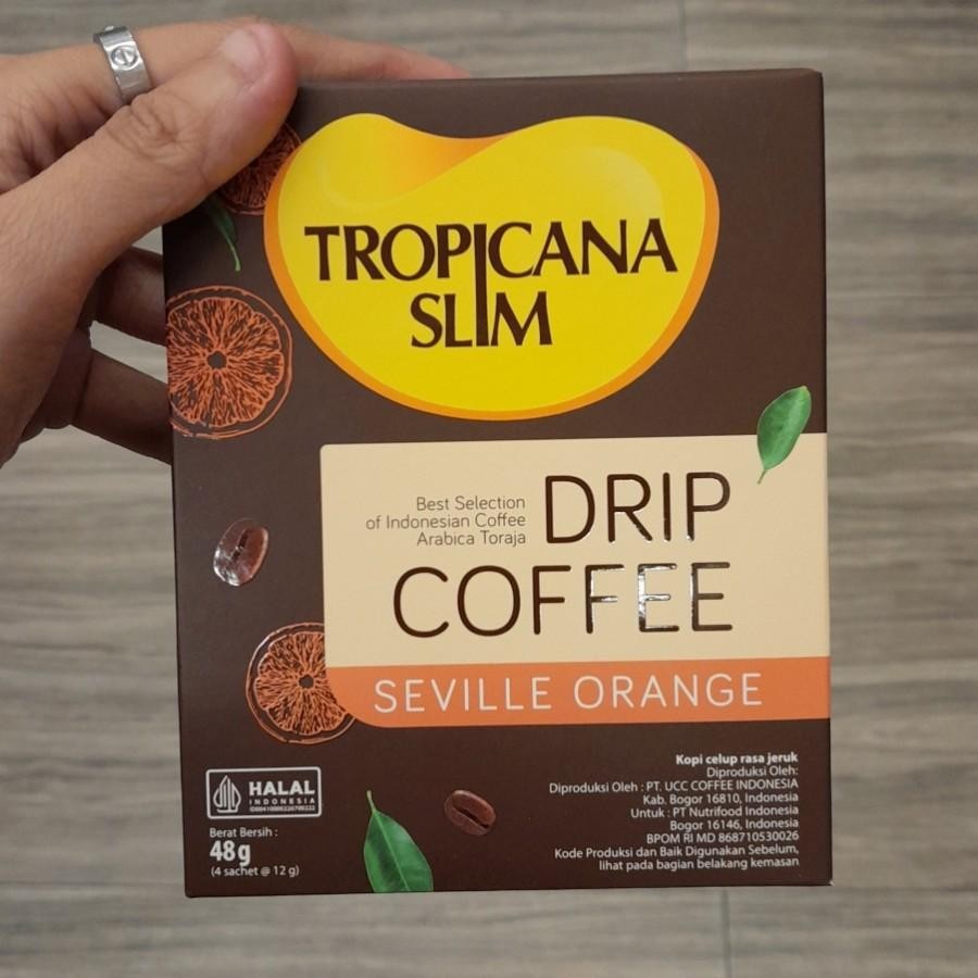 

Tropicana Slim Drip Coffee Seville Orange Arabica Kopi Rasa Jeruk ( 4 Sachets )