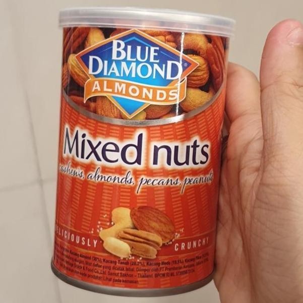 

Blue Diamond Almonds Mixed Nuts Cashews Almonds Pecans Peanuts Kacang Import 135gr