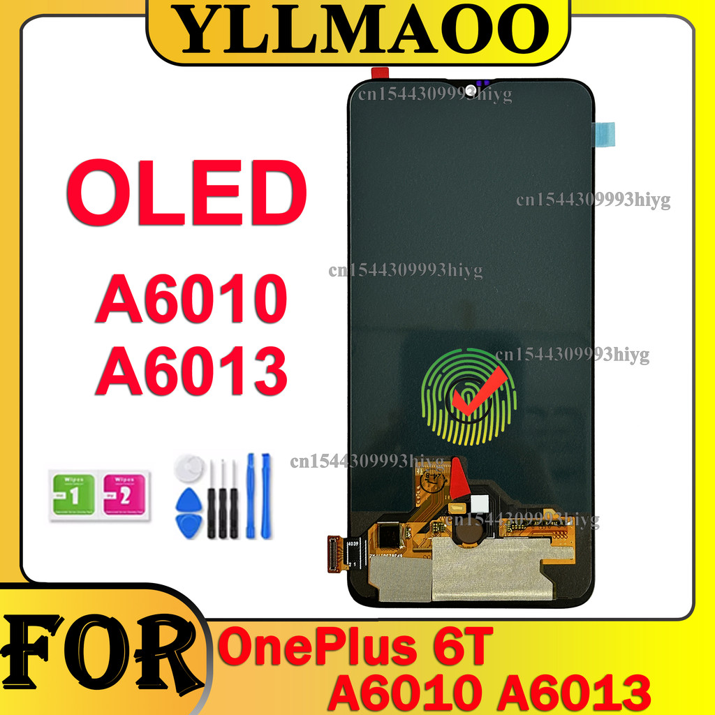 NEW AMOLED OLED 6.41" For OnePlus 6T A6010 A6013 For 1+6T Touch Screen Lcd Display Replacement Repai