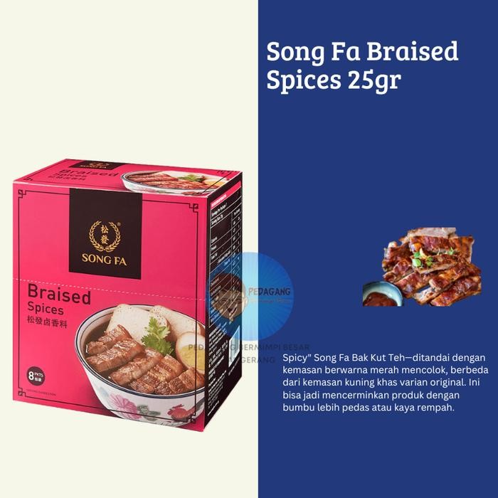 

Song Fa Braised Spices Singapore 25gr Songfa Bumbu Singapura Bak Kut Teh Spice 25 gr Bungkus MERAH