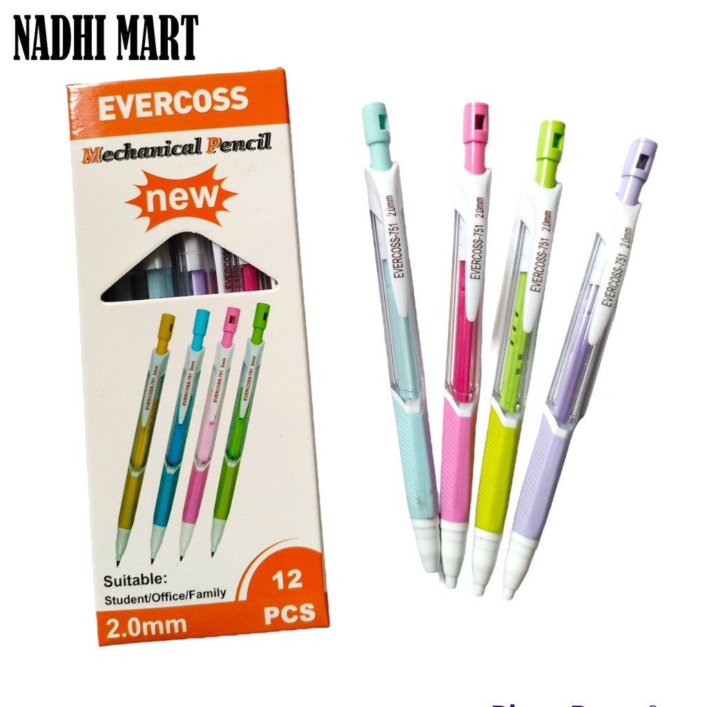 

Pensil Mekanik Evercoss [EV-751 / 1 Pack / 12 Pcs] / Pinsil Isi Ulang 2.0mm / Alat Tulis Sekolah / Perlengkapan Menggambar 1 Pak/ Mechanical Pencil