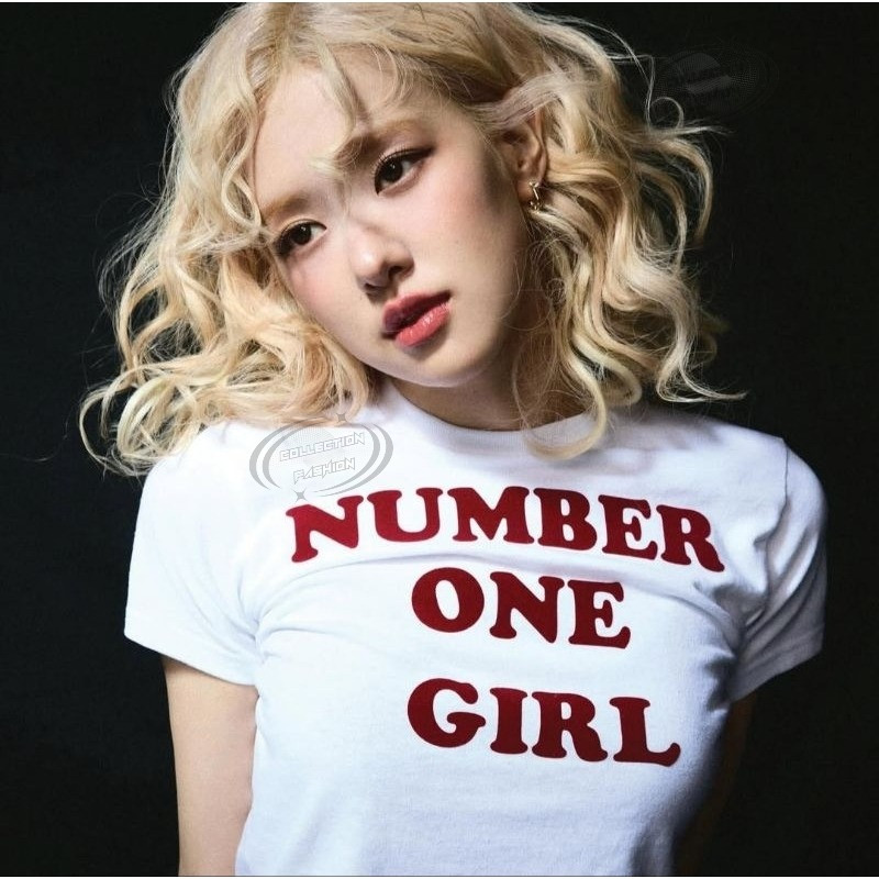 Tshirt Rose BlackPink Number One Girl Baju Blackpink Rose Kaos Kpop Korean Girl