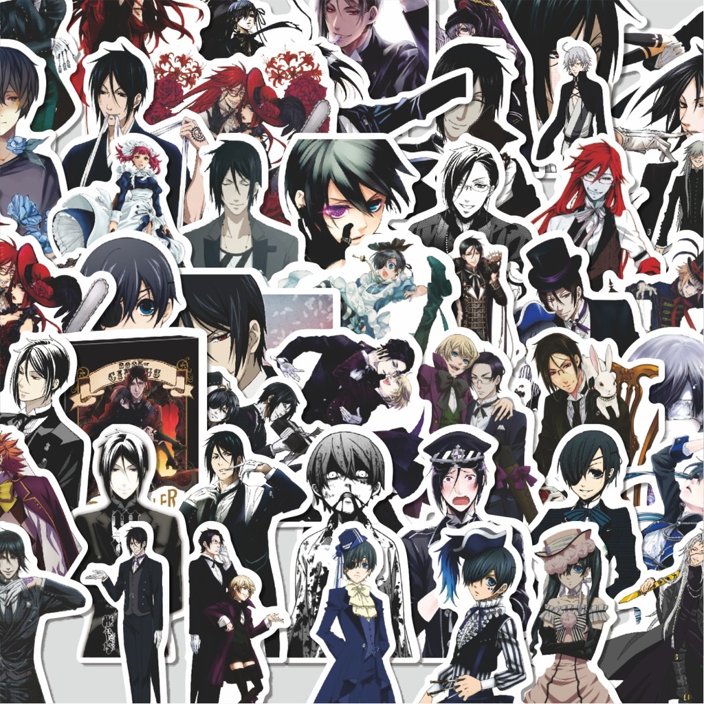 

Stiker Cutting Pack Stiker Anime Black Butler Char Mix 1Isi 100Pcs Series Aesthetic Lucu Keren Untuk Koper Bahan Vynil