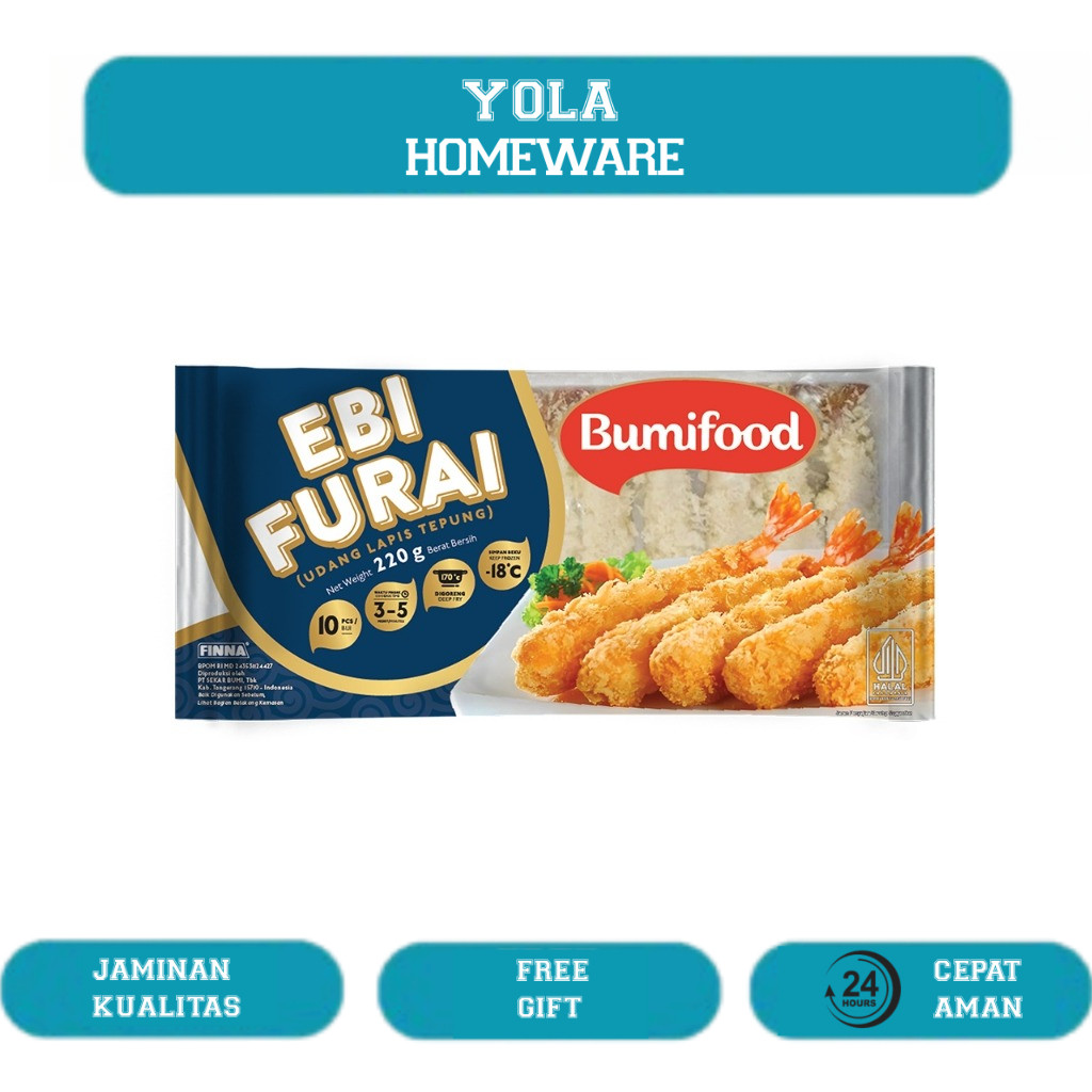 

Bumifood Ebi Furai isi 10 / Udang Lapis Tepung - Brothermeatshop