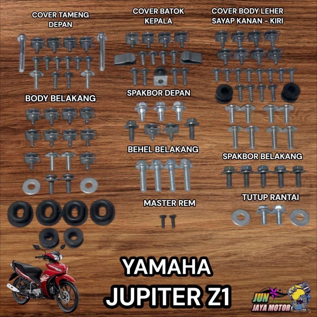 COD / Promo / Original / Baut Lengkap Fullset Body Yamaha Jupiter Z1 / Baut Body Full Set Yamaha Jup