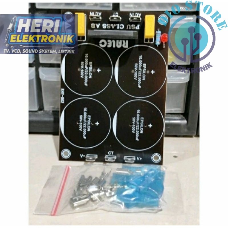 PCB PSU CLAS AB ISI 4 ELCO Plus komponen dan skun kit psu
