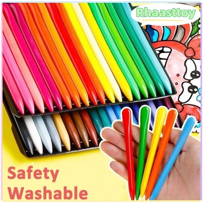 

RHAAST Crayon Lab Non Toxic Crayon Triangular Crayon Lab Triangle Crayon Plastik Anti Kotor Tangan