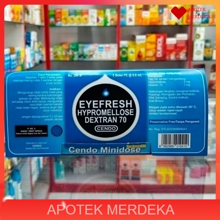 Cendo Eyefresh Minidose 0.6 ml / tetes mata cendo / eye fresh / obat mata lelah