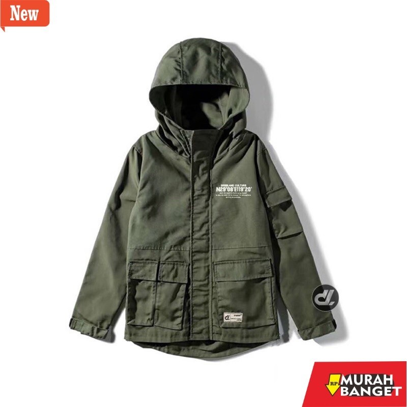 jaket kulit pria garut Dreeland Jacket Parka Force Emerald Green