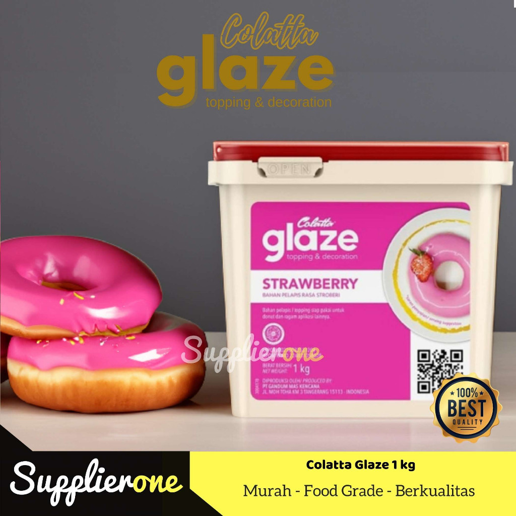 

Colatta Glaze Strawberry / Selai Strawberry 1kg / Selai Roti / Topping Selai Colatta Glaze