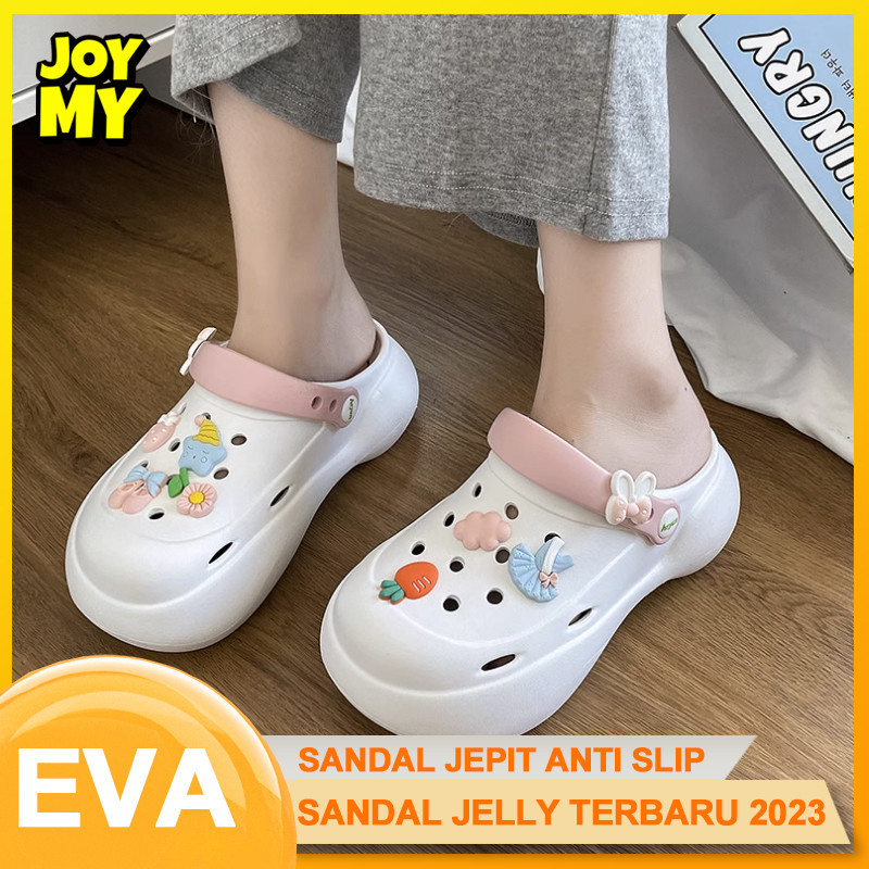 [PREMIUM ORIGINAL] Sendal baim wanita dewasa import korea Sandal Jelly Fuji Wedges perempuan murah S