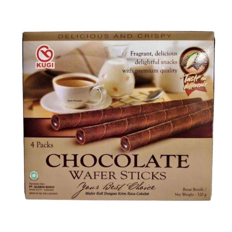 

Kugi Wafer stik / Kugi wafer roll / Astor kugi kemasan besar 1 dus isi 12 pak @320 gr exp 2025