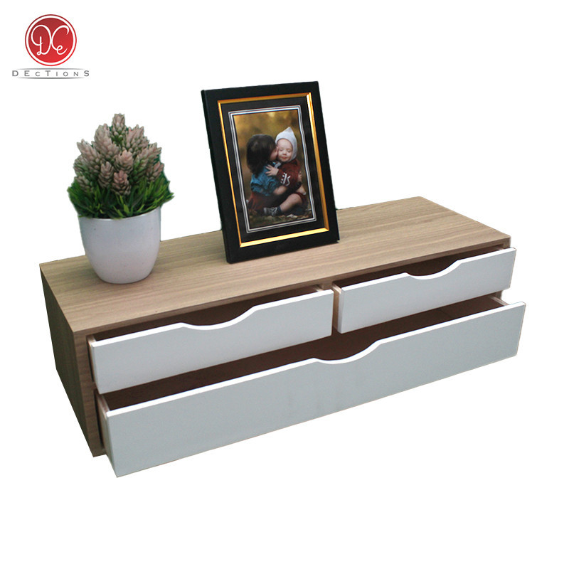 Dections Rak Dinding Ambalan 3 Laci 60x20cm Combi Kotak Rias Makeup Minimalis Kamar Tidur Tempel