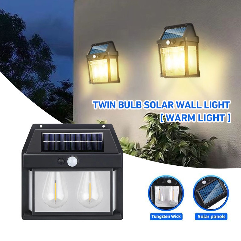 Solar Waterproof Lampu Dinding Solar Wall Lamp Solar Interaction Wall Lamp Tenaga Surya Sensor