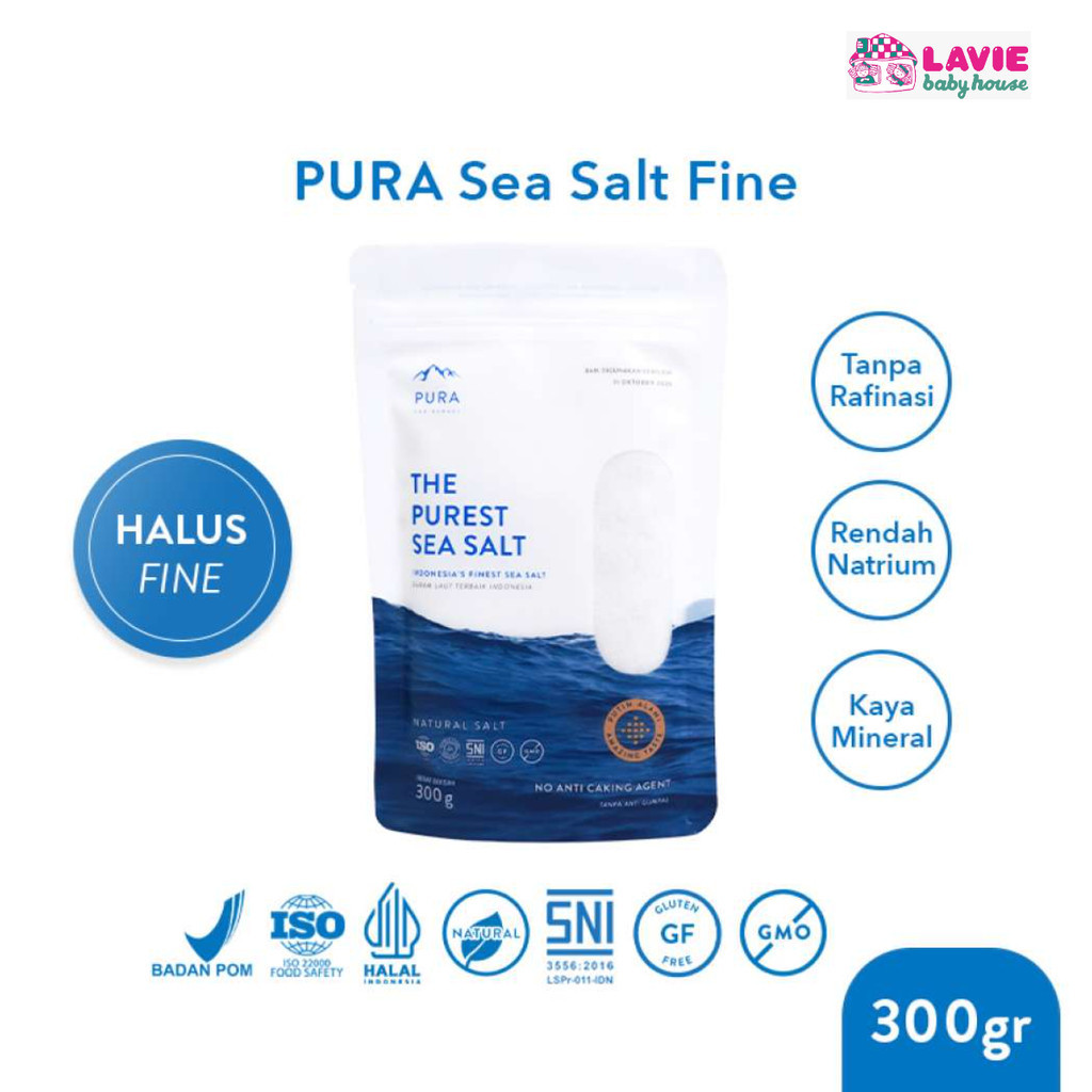 

PURA the purest sea salt 300g/Garam Laut halus organik Natural