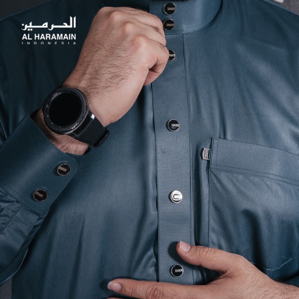 AL Haramain Jubah / Gamis Dewasa Slimfit Premium Manset (07) | Coklat Tua l Coklat terbaru