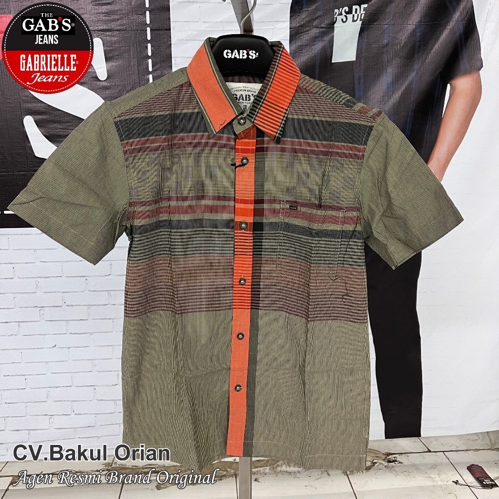 Promo Kemeja Cowok Gab's Gabrielle GBL Original Size S Reguler - REG-GA02234FS-S