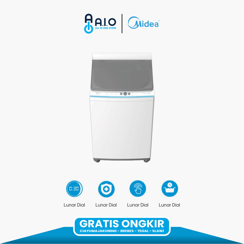 MIDEA - MESIN CUCI 1 TABUNG / TOP LOADING 7.5 KG - MA100W75