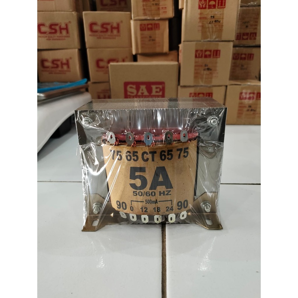 TRAFO TRANSFORMER SAE 5A CT 90 V 5 AMPERE 5AH 90V 90 VOLT MURNI