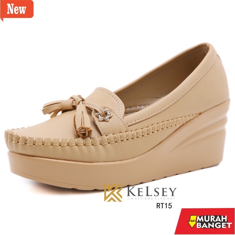 Sepatu kerja yg lagi viral SEPATU KELSEY WEDGES WANITA IMPORT SEPATU KERJA WANITA RT15