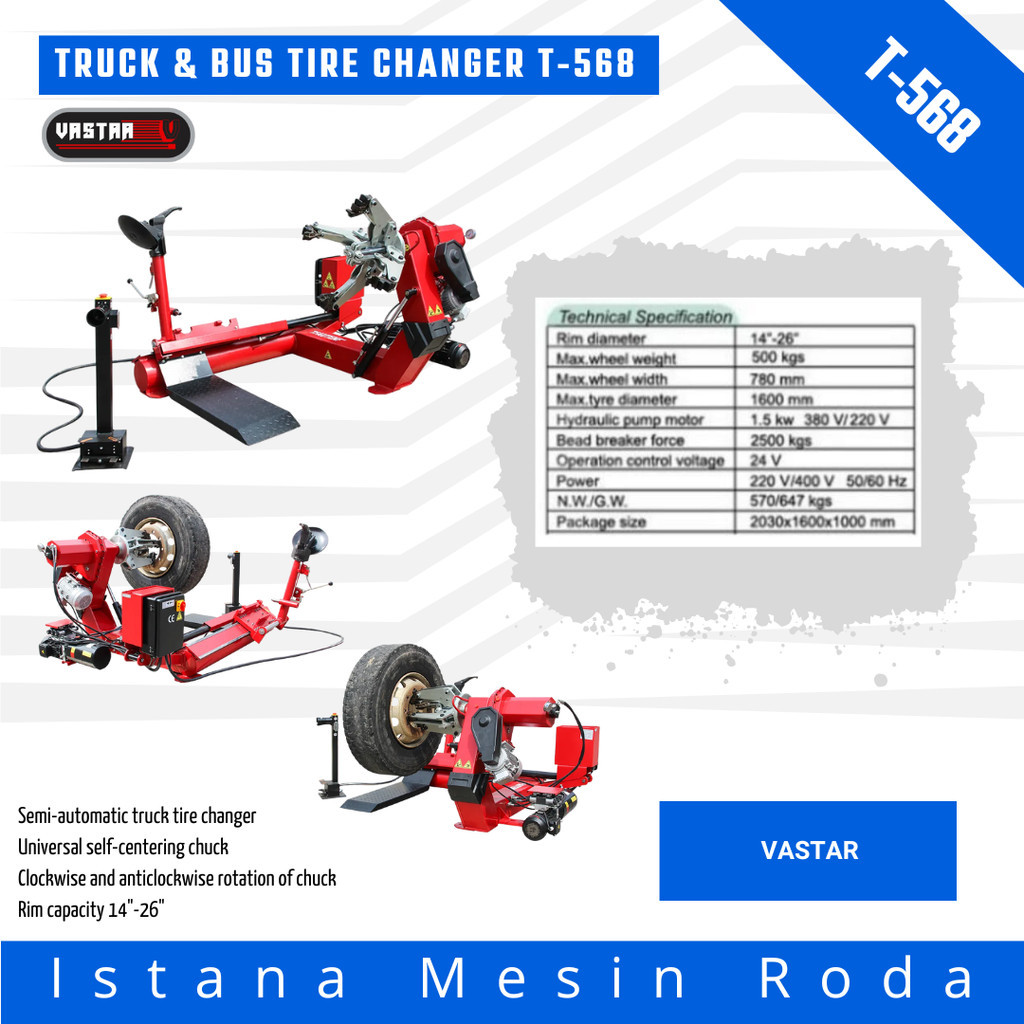 TYRE CHANGER BAN TRUCK MESIN BUKA BAN OTOMATIS TRUCK T 568