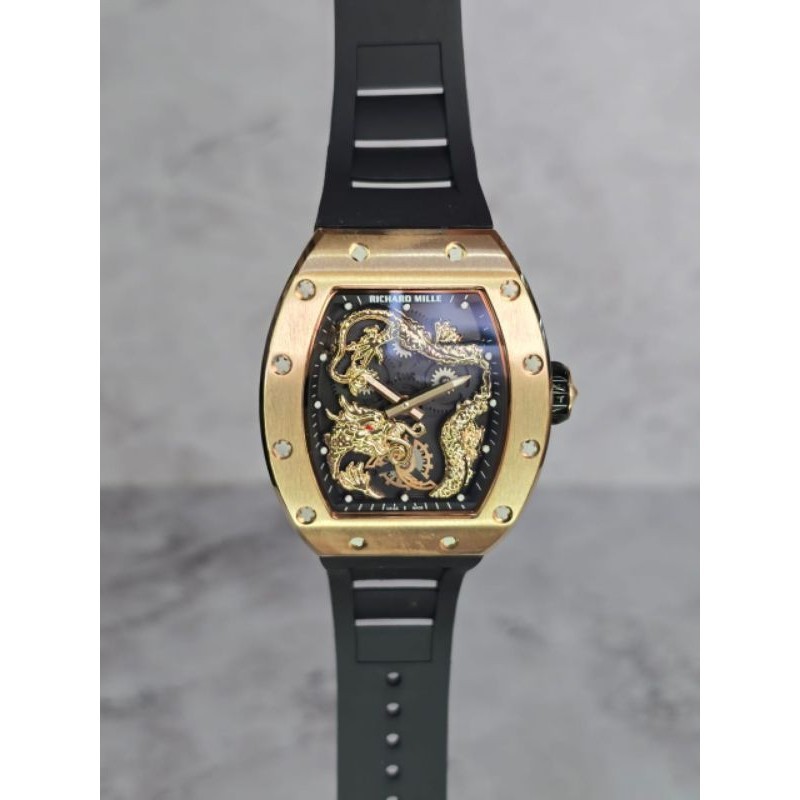 JAM TANGAN RICHARD MILLE MEWAH AUTOMATIC Richard Mille RM057 Dragon Jackie Chan Edition Super Qualit