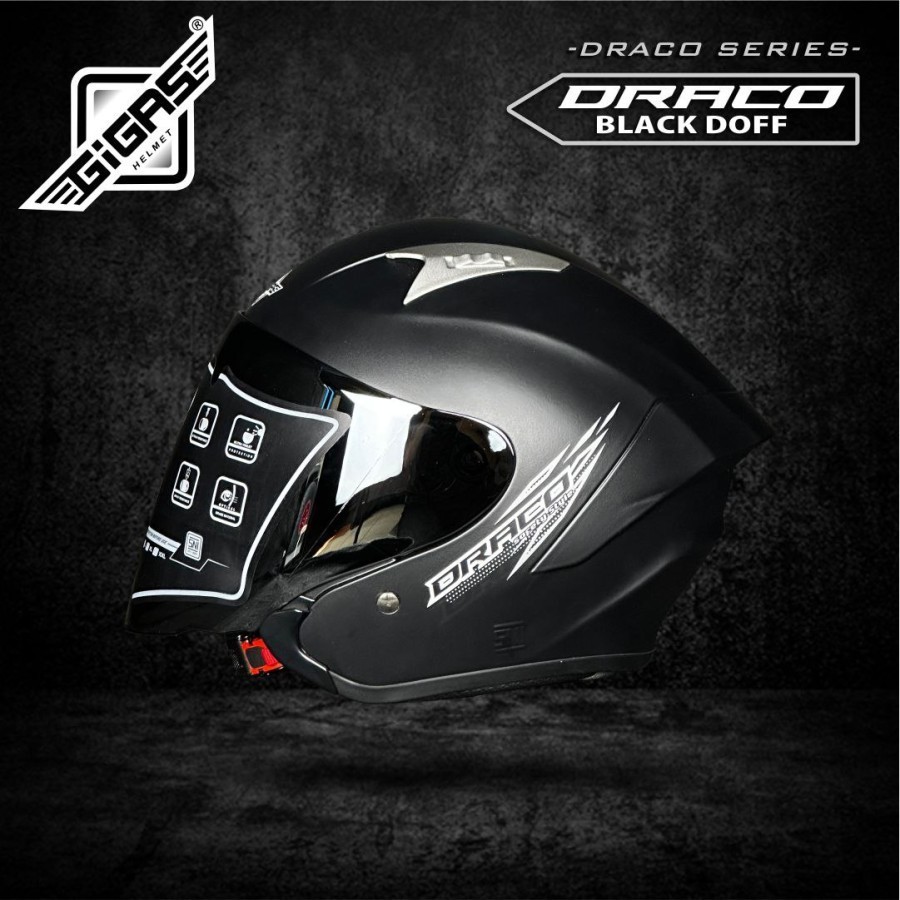 HELM GIGAS DRACO SIGNATURE BLACK DOFF